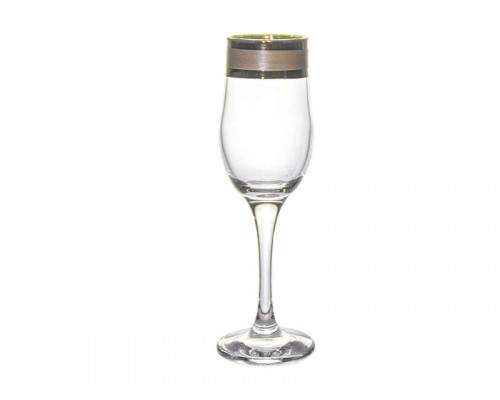 Бокалы для шампанского ERV79-160 ПромСИЗ Ампир 0,2л 6пр. стекло рубин