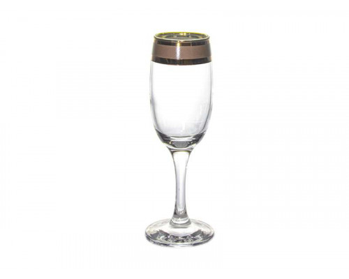 Бокалы для шампанского ERV79-419 ПромСИЗ Ампир 0,19л 6пр. стекло рубин