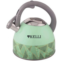 Чайник KELLI KL-4525 3л сталь свисток серебристый