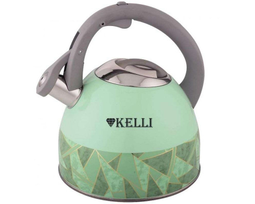 Чайник KELLI KL-4526 3л сталь свисток серебристый