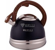 Чайник KELLI KL-4527 3л сталь свисток чёрный