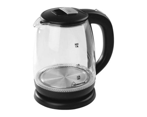 Чайник электрический Homestar HS-1018 черный метал. диск 1,8 л 1500 Вт