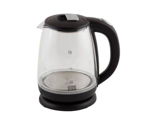 Чайник электрический Homestar HS-1018 черный метал. диск 1,8 л 1500 Вт