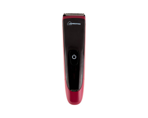Машинка для стрижки волос Homestar HS-9010 005835 1 насад. аккумулятор пластик/нерж сталь красный/чё