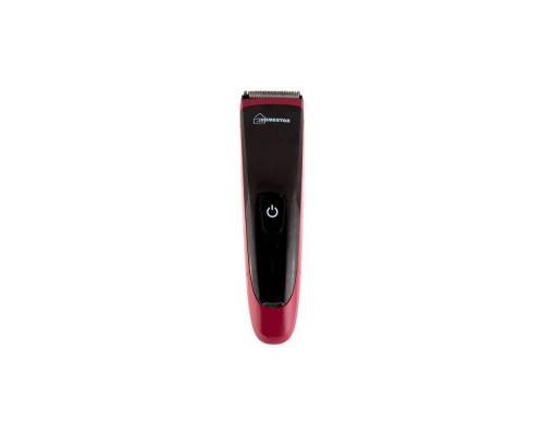Машинка для стрижки волос Homestar HS-9010 005835 1 насад. аккумулятор пластик/нерж сталь красный/чё