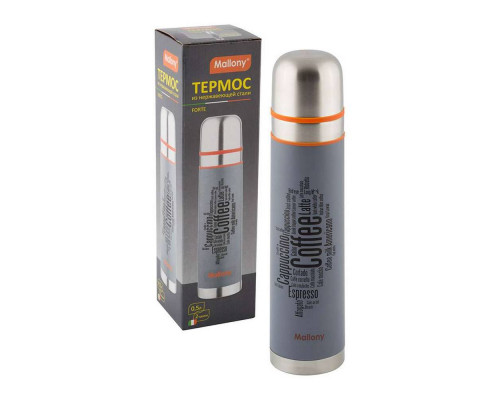 Термос уз. горл. Mallony FORTE 003694 0,5л нерж.ст. серый