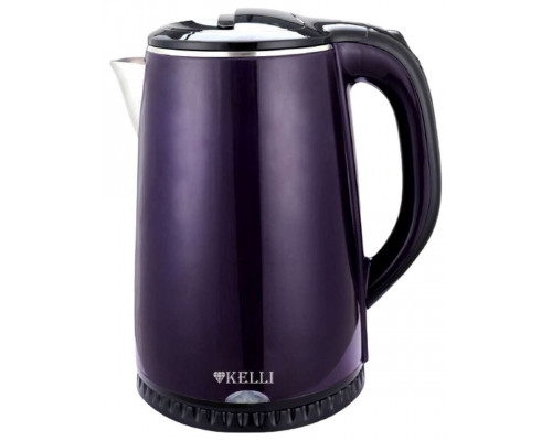 Чайник электрический Kelli KL-1410 фиолетовый нерж.ст. диск 2 л 2200 Вт
