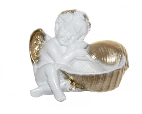 Статуэтка "Ангел с ракушкой" 0218 керам. бел.