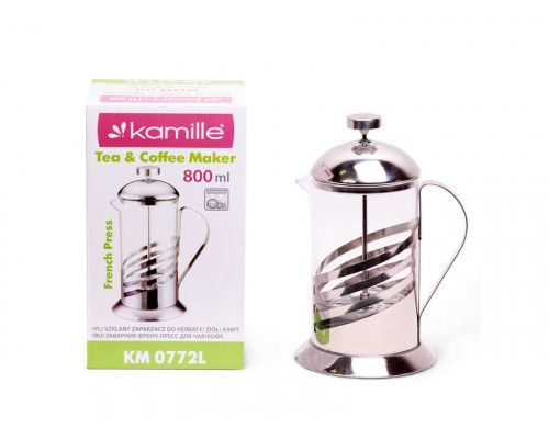 Френч-пресс KM-0772L Kamille стекло 0,8л