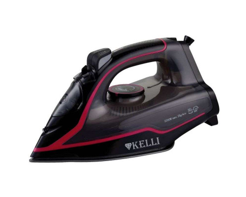 Утюг Kelli KL-1646 черный 2600 Вт керам.покр. пар самоочистка