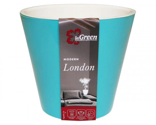 Горшок для цветов ING6204 INGREEN 1,6л d-16см "LONDON" пластик