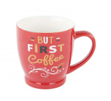 Кружка 1430024 "First Coffee", 0,23 л, керам., с рис.