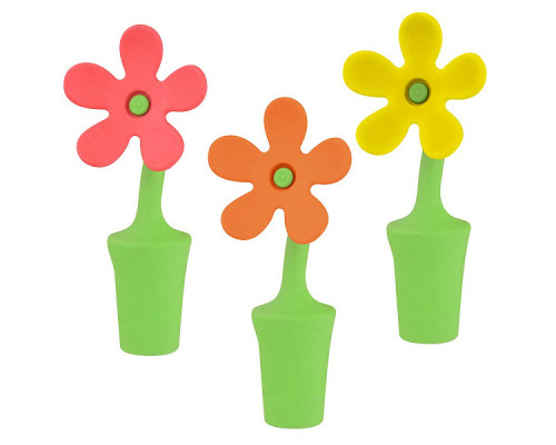 Пробка для бутылок DH13-39 "Цветок" 13,2см пластик