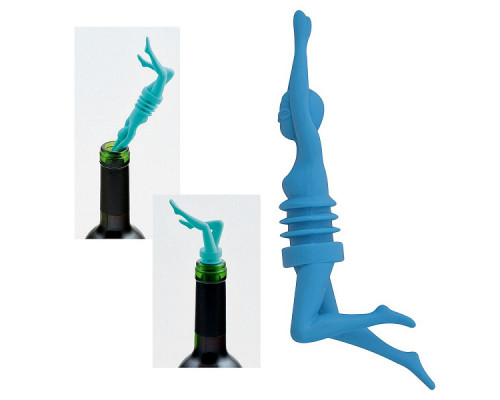 Пробка для бутылок DH13-115 "Ныряльщица" 16,5см пластик