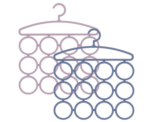 Вешалка-плечики 12 ячеек 46-48р Мультидом VL26-66 пластик цвет в асс.