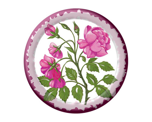 Поднос MT76-38 (розы) d-22см пластик кругл.