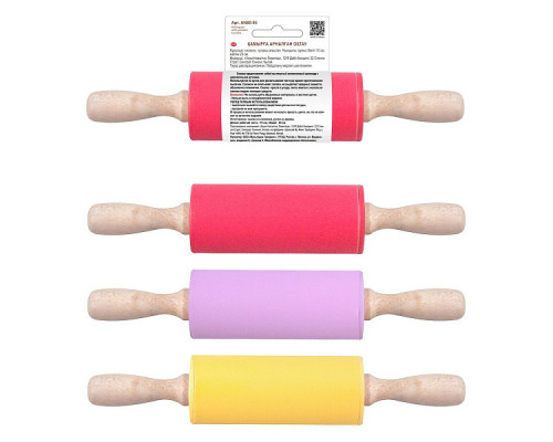 Скалка AN80-95 дер. руч. 23см дерево