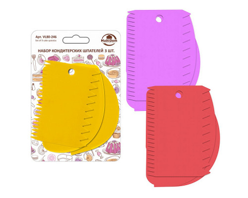 Шпатели кондитерские VL80-246 17,5см 3пр. пластик