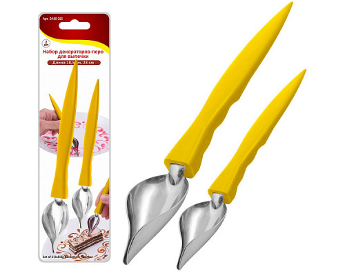 Набор для декора DA80-265 (перо) 2пр. (19 + 23см. ) сталь