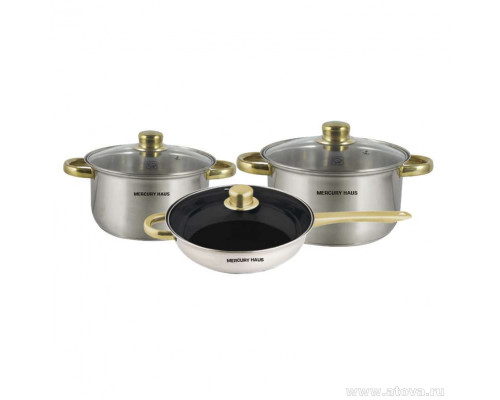 Посуда набор MC-7083 Mercury 6пр. нерж. ст.