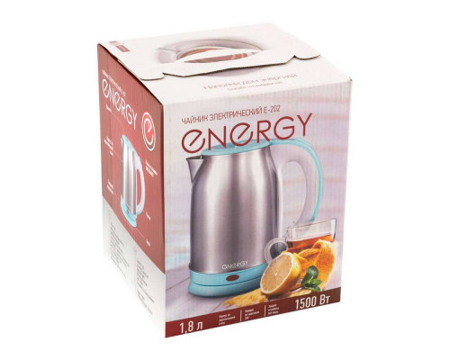 Чайник электрический Energy E-202 серый нерж.ст. диск 1,8 л 1500 Вт