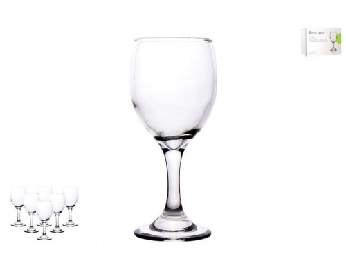 Бокалы для вина GL2004 КОРАЛЛ 0,19л 6пр. стекло