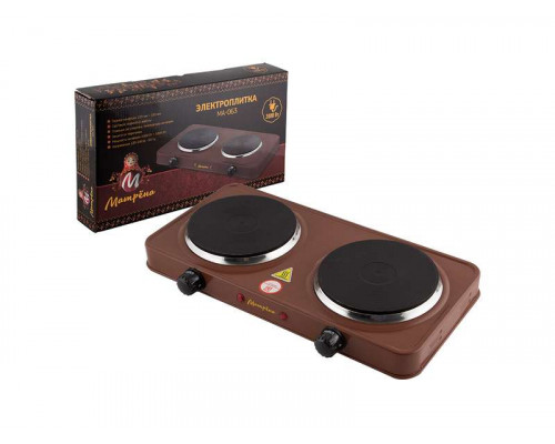 Электроплитка 2конф. МА-063(101248) МАТРЁНА 1000Вт диск серебристый Электроплитка 2конф. МА-063(101248) МАТРЁНА 1000Вт диск серебристый