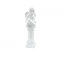 Статуэтка "Ангел на колонне №2" 0163 52см керам. ОГРОМНЫЙ бел.