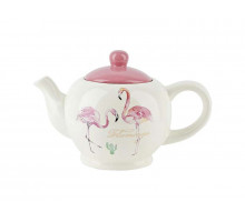 Заварочный чайник 2520738 подар. упак. керам. 0,98л бел. "Фламинго"