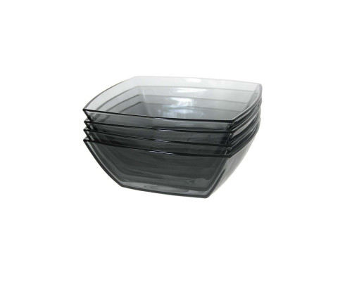 Салатник PSB53066B4D63 Pasabahce "Grey" 16х16см. 4пр. стекло квадрат.