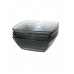 Салатник PSB53066B4D63 Pasabahce "Grey" 16х16см. 4пр. стекло квадрат.
