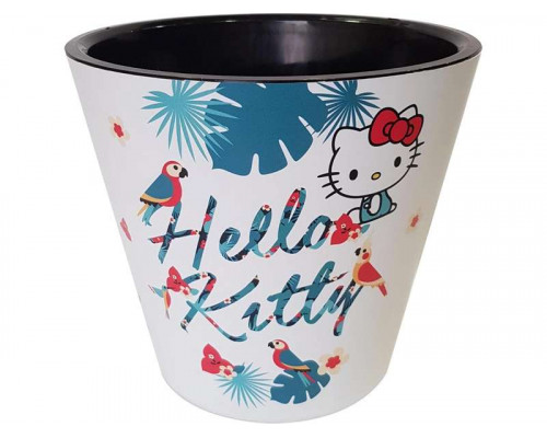 Горшок для цветов ING1553 INGREEN 1,6л d-16см LONDON "Hello Kitty" пластик