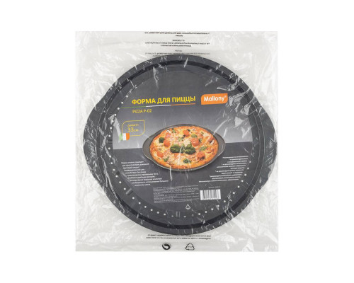 Форма для пиццы Mallony P-02(008572) 33см. кругл. "PIZZA" сталь