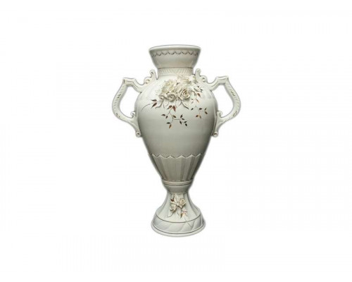 Ваза напольная 1426 Славянская керамика Афина белая 79см. керам.