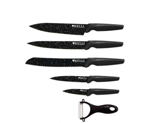 Ножи набор KL-2033 Kelli мрам. покр. 6пр. сталь