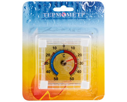 Термометр оконный ТББ (100654) биметалл. на блистере