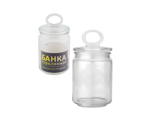 Банка д/сып.прод. (003597) Mallony 0,65л кругл. с крыш. стекло COPPETTA