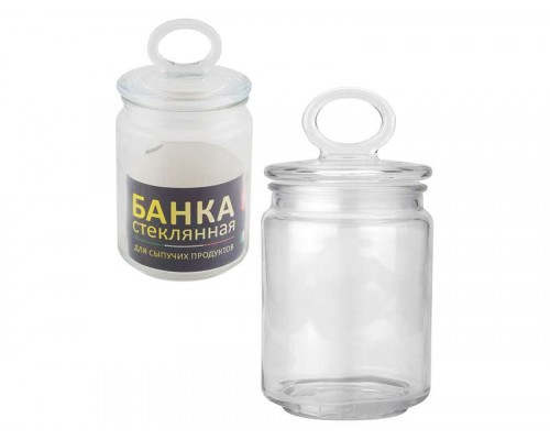 Банка д/сып.прод. (003597) Mallony 0,65л кругл. с крыш. стекло COPPETTA