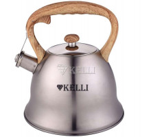 Чайник KELLI KL-4524 3л сталь свисток серебристый