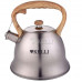 Чайник KELLI KL-4524 3л сталь свисток серебристый