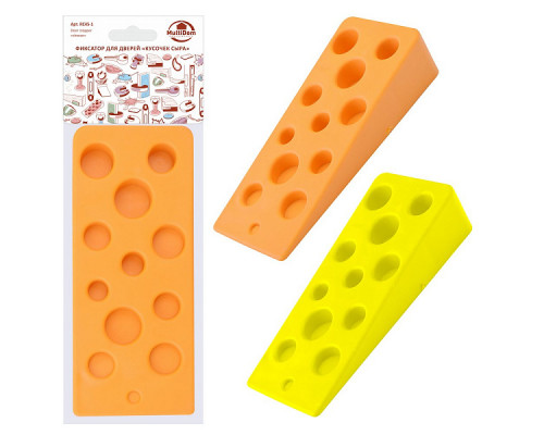 Фиксатор для дверей RC45-1 "Кусочек сыра" 22см силикон