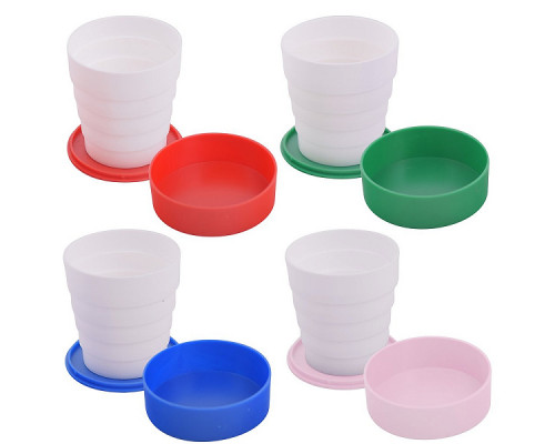 Стакан складной МГ76-78 с крышкой 8шт/уп. 0,16л пластик
