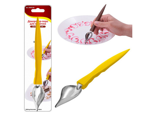 Декоратор-перо для выпечки DA80-264 23см нерж. ст. желт.