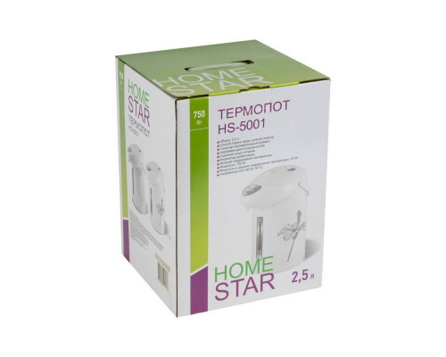 Термопот Homestar HS-5001(000700) 2,5л 750Вт метал. бел.