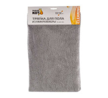 Тряпка для пола M-02F-XXL(007527) Рыжий кот 80х100см. микрофибра сер.