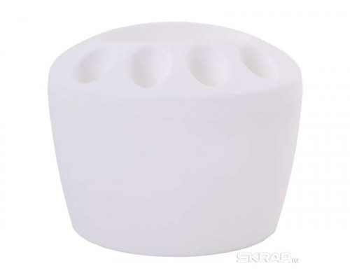 Держатель для зубных щеток (008718) Рыжий кот 14x9,7x11,2см. пластик бел.