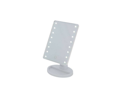 Зеркало косметич. EN-704(159940) Energy LED-подсветка складн. 16,5х21,5см. пластик бел.