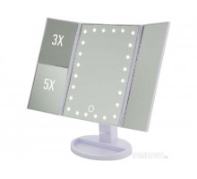 Зеркало косметич. EN-799Т(159947) Energy LED-подсветка 22,3х16,3см 3створ. пластик бел.