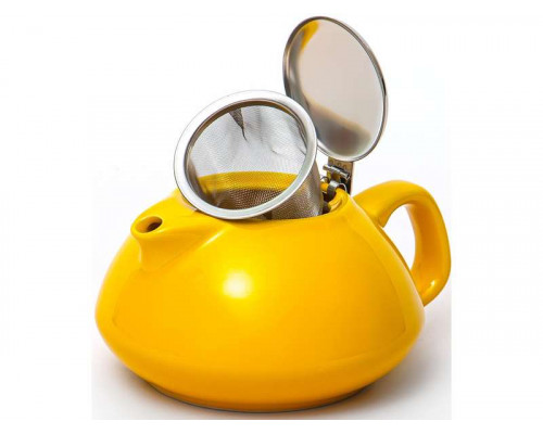 Заварочный чайник 109-06088 Elrington керам. 0,75л "Глянцевый желтый"