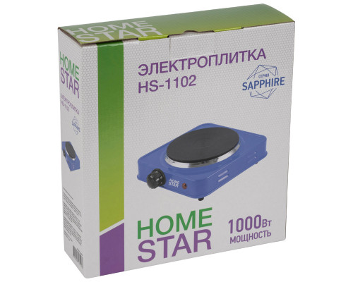 Электроплитка 1конф. HS-1102(008749) Homestar 1000Вт 1конф. диск фиол.